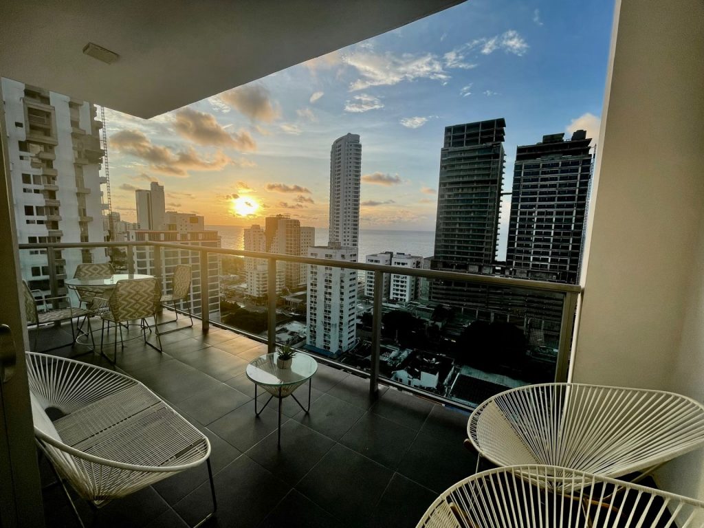 Apartamento Bocagrande vistas balcón